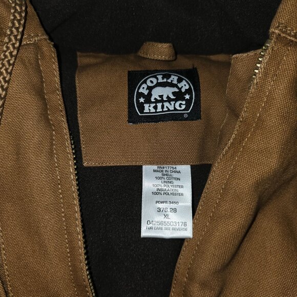 Polar King Fleece Lined Insulated Duck Jacket, Men's XL, NWT - Picture 6 of 9